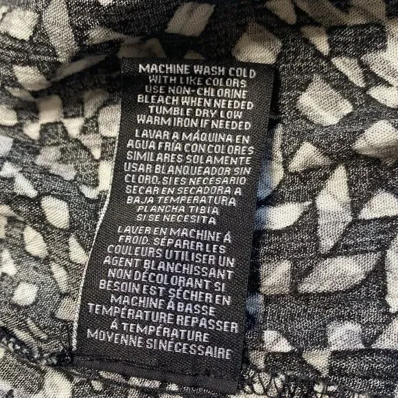 Boom Boom Jeans Abstract Print Macrame Fringe Open Front Cardigan Cover-Up L/XL - Picture 11 of 13